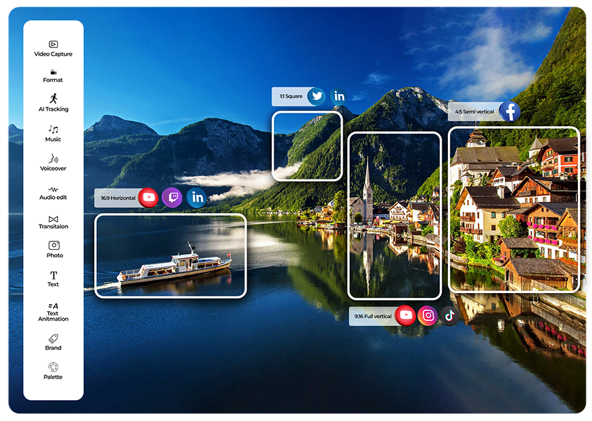 compose and crop multiple aspect ratio clips